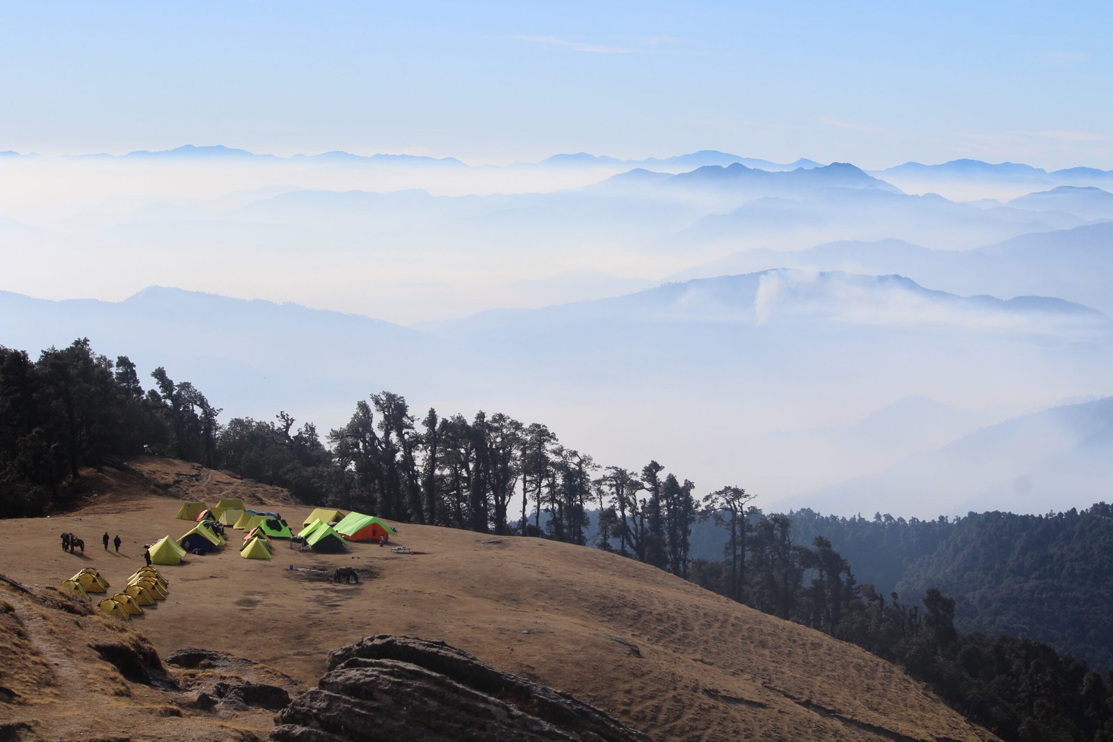 Tilandi Top campsite on the Brahmatal trek